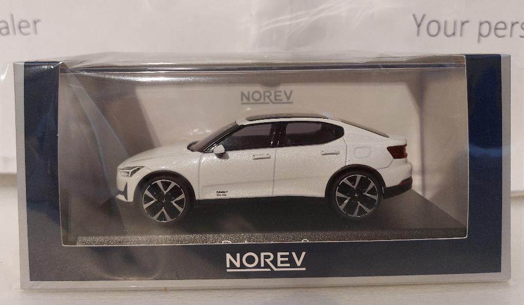 Norev 1:43 Polestar 2 2024 snow white nieuw in display, Hobby en Vrije tijd, Modelauto's | 1:43, Ophalen of Verzenden, Nieuw, Auto