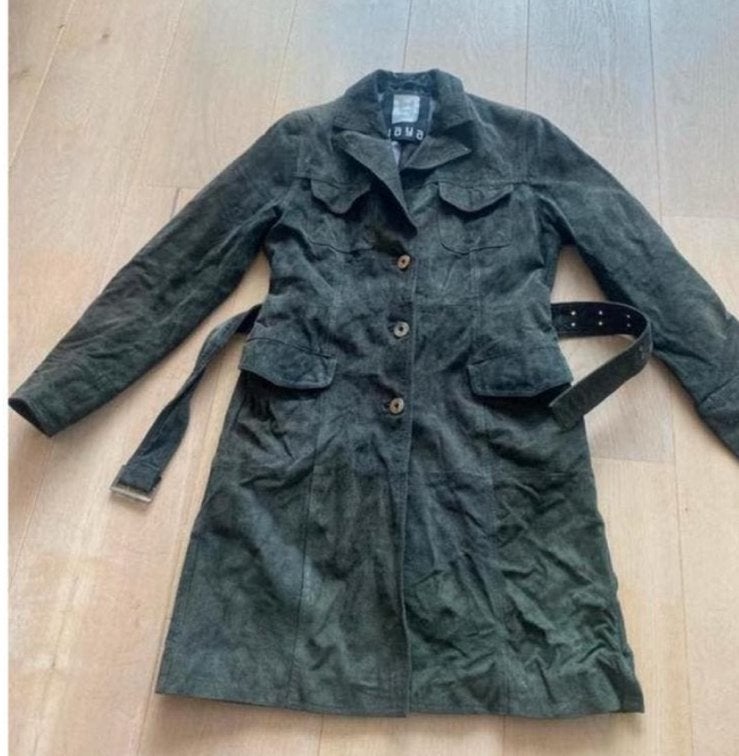 Yaya jas L nieuwstaat suede, Ophalen of Verzenden, Zo goed als nieuw, Maat 42/44 (L), Groen