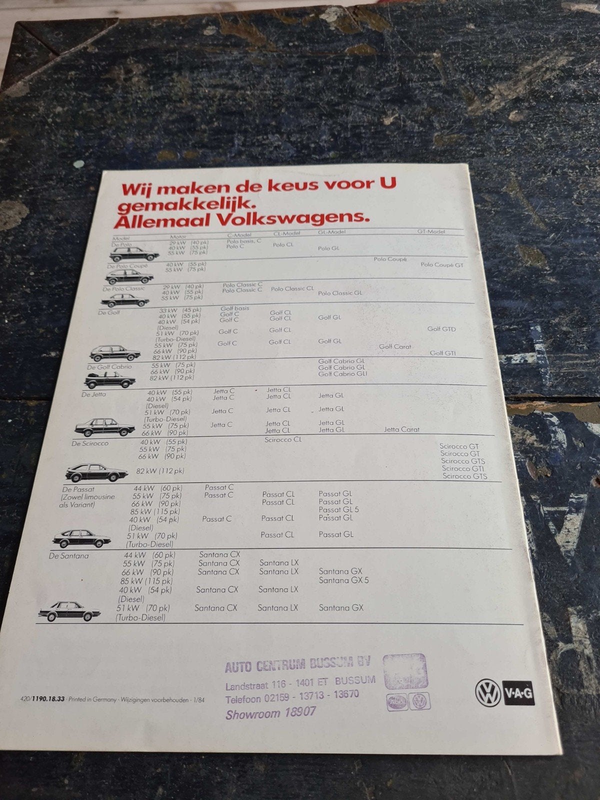 Volkswagen 1/84, Ophalen of Verzenden, Volkswagen