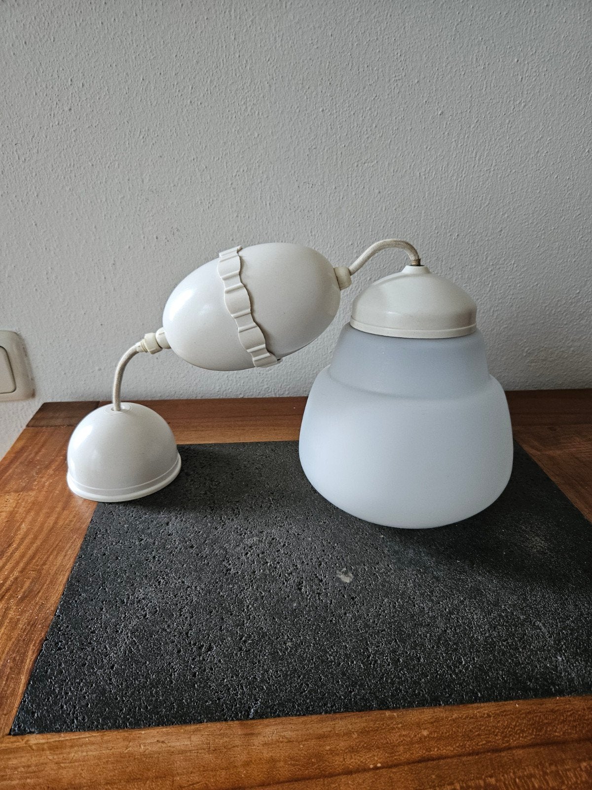 Vintage Hang/Treklamp, Ophalen, Glas