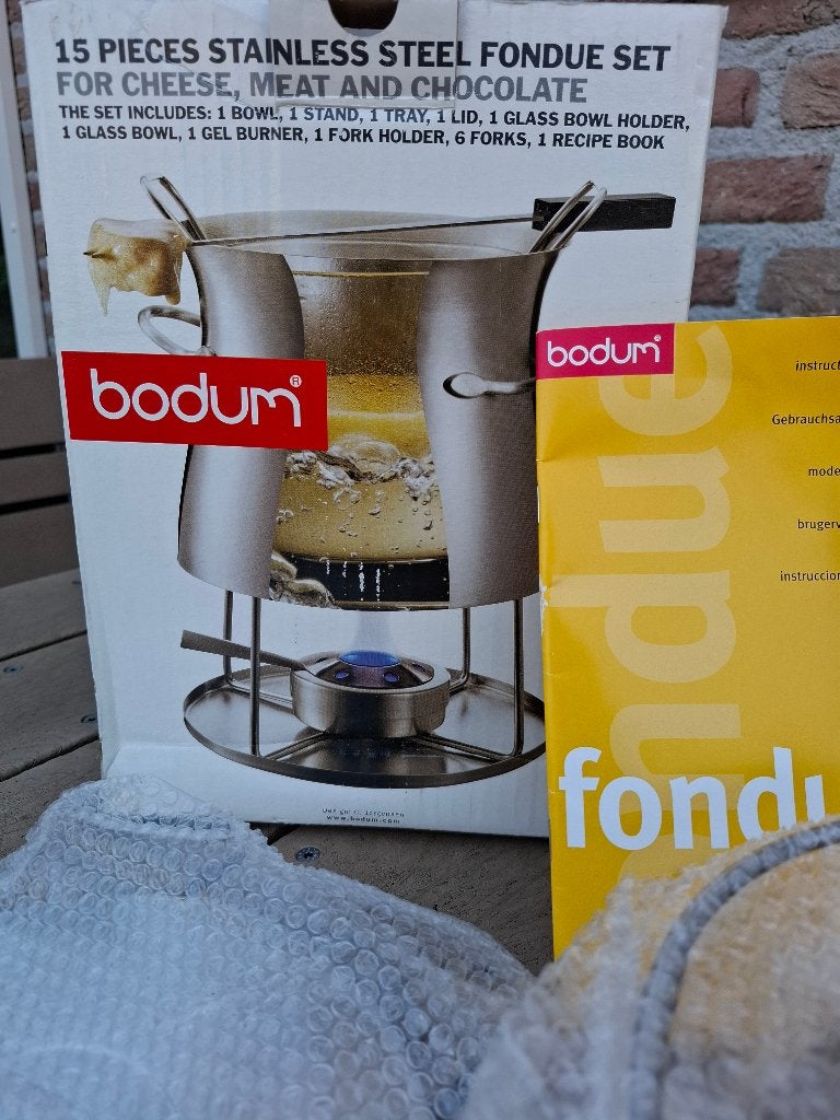 Nieuwe Bodum rvs fondueset, Ophalen of Verzenden, Nieuw, Brander, Fondueset