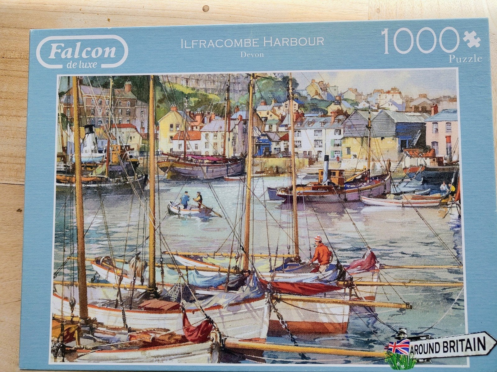Falcon puzzel: 'Ilfracombe Harbor ' 1000, Ophalen of Verzenden, 500 t/m 1500 stukjes, Gebruikt