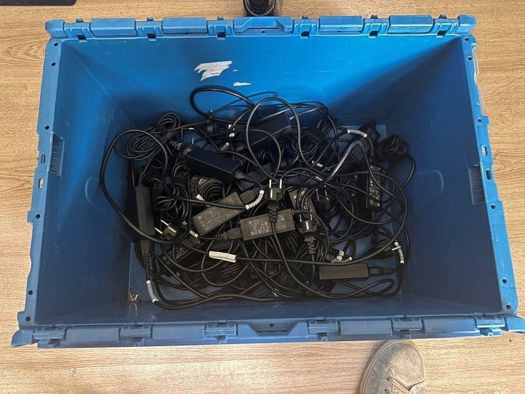 Partij Originele HP AC Adapter 45 Watt blue-pin, Computers en Software, Laptop-opladers, Ophalen of Verzenden, Gebruikt, Hewlett Packard HP