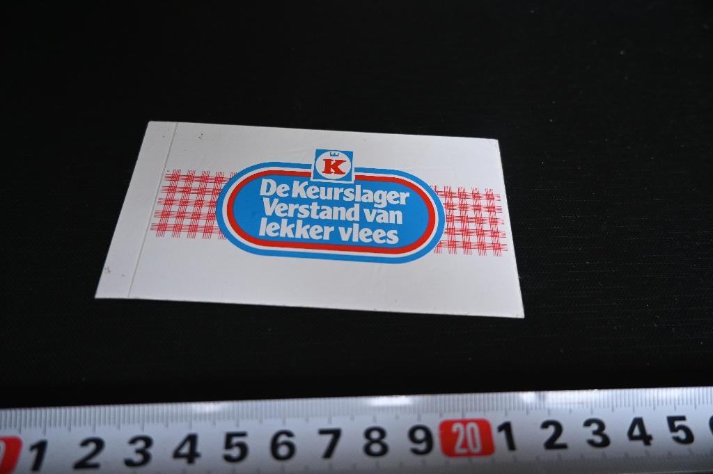 sticker De keurslager verstand van lekker vlees, Ophalen, Zo goed als nieuw
