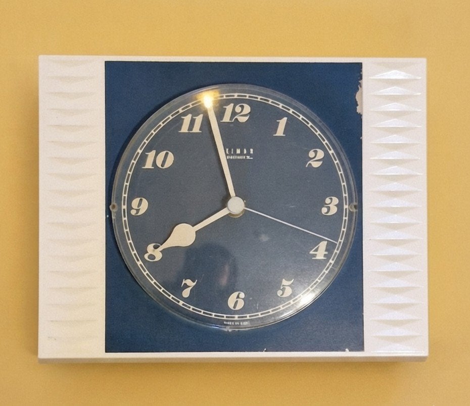 vintage wandklok Weimar electronics retro klok, Ophalen of Verzenden, Huis en Inrichting