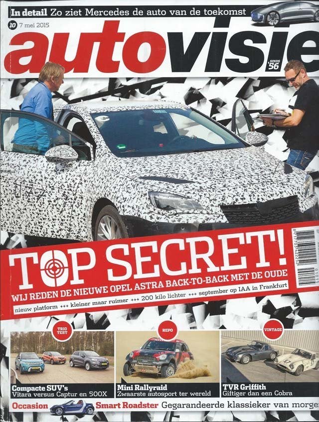 Autovisie 10 2015 : Smart Roadster - TVR Griffith - Peugeot, Boeken, Ophalen of Verzenden, Gelezen, Algemeen