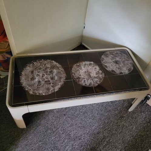 Retro salontafel met tegeltjes, Ophalen, Huis en Inrichting