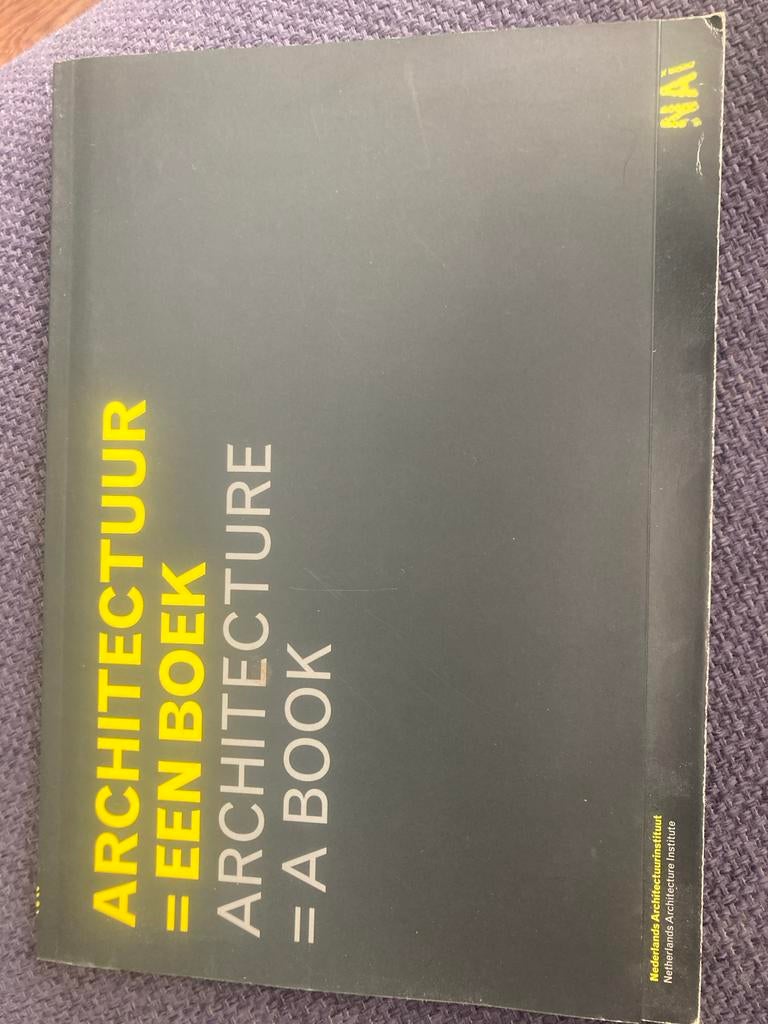 Architectuur = Een Boek Architecture = A Book / fraai, Ophalen of Verzenden, Gelezen, Architectuur algemeen