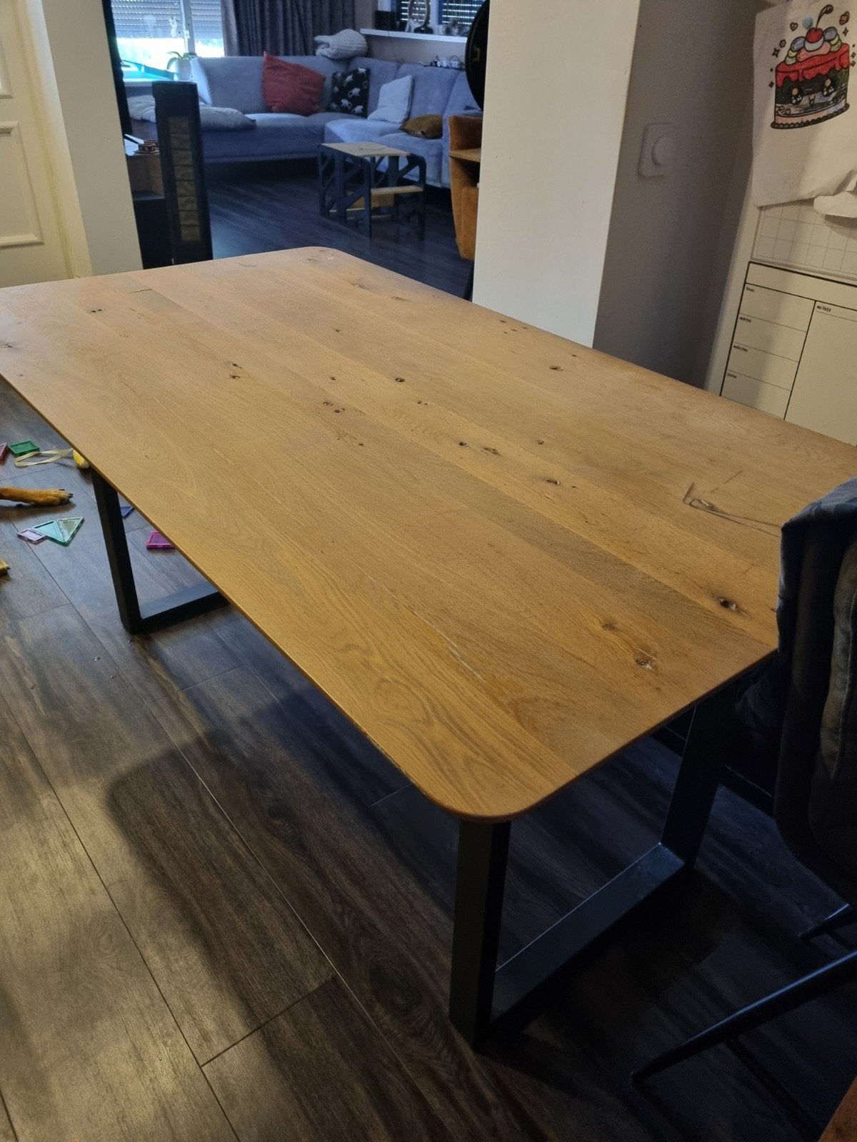 Eettafel 160×90cm, Ophalen, Gebruikt, 65 cm of meer, 70 cm of meer