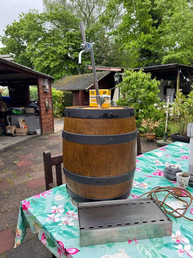 Bier Tap Installatie met Vat en CO2 Patronen, Ophalen, Gebruikt, Overige merken