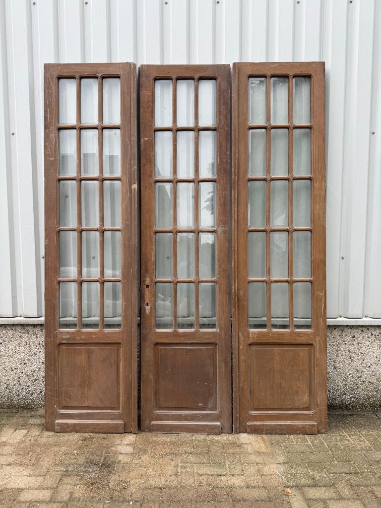 Prachtig antiek drieluik met facetgeslepen glas, Doe-het-zelf en Verbouw, Deuren en Horren, Jurgen.hoogenboezem@gmail.com, Binnendeur
