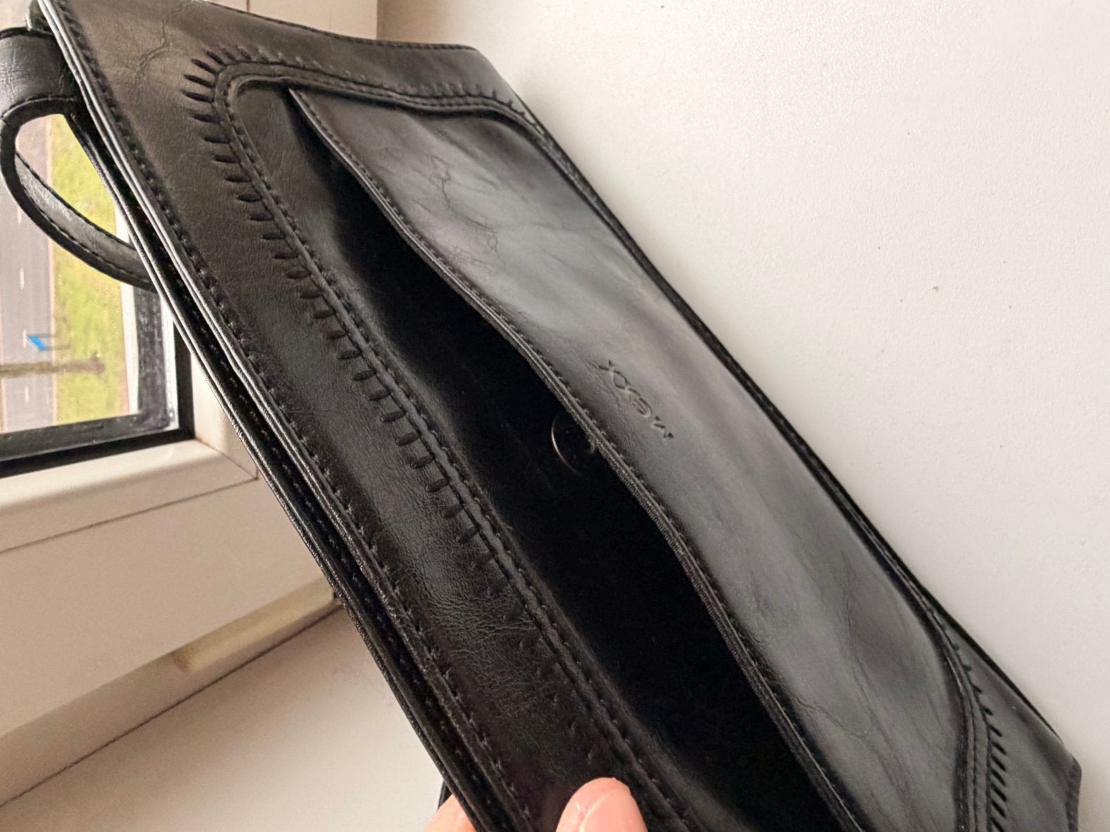 Mexx leren tasje, Ophalen, Zo goed als nieuw, Zwart
