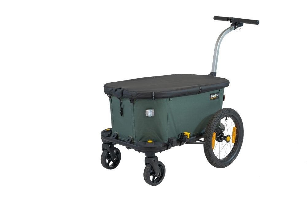 Fietskar Burley Hopper Cargo Wagon green black, Fietsen en Brommers, Ophalen, Nieuw, Bagagekar, Opvouwbaar