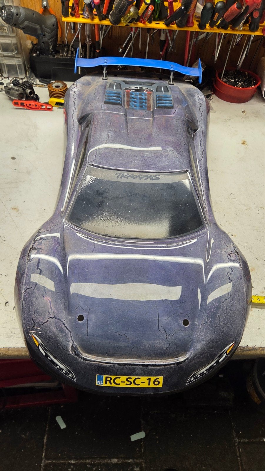 Te koop mooie grote traxxas kap, Ophalen of Verzenden, Zo goed als nieuw, Overige schalen, Auto offroad