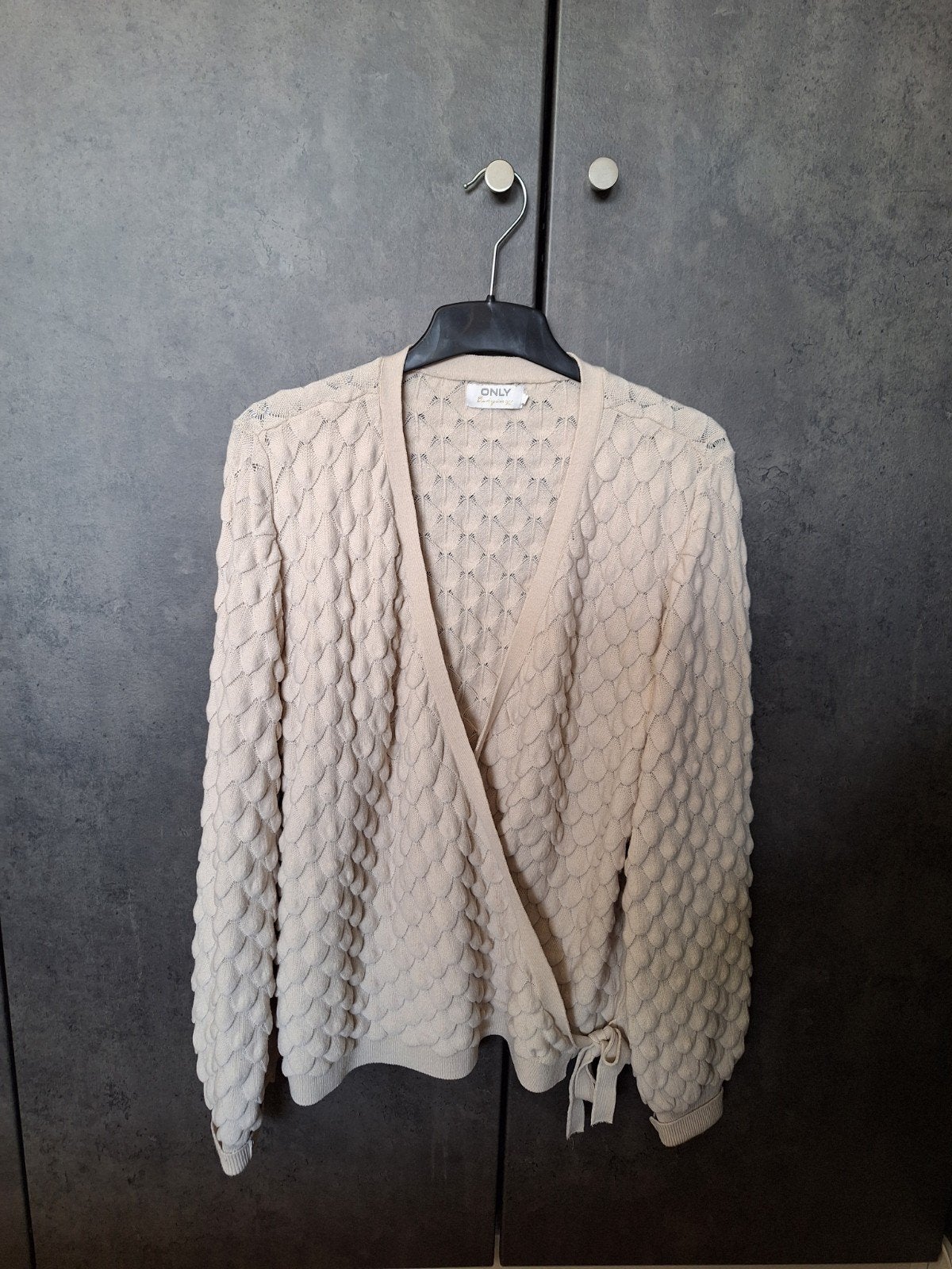 ONLY Overslag Trui XL - Beige, Kleding | Dames, Truien en Vesten, Beige, Maat 46/48 (XL) of groter, Ophalen of Verzenden, ONLY