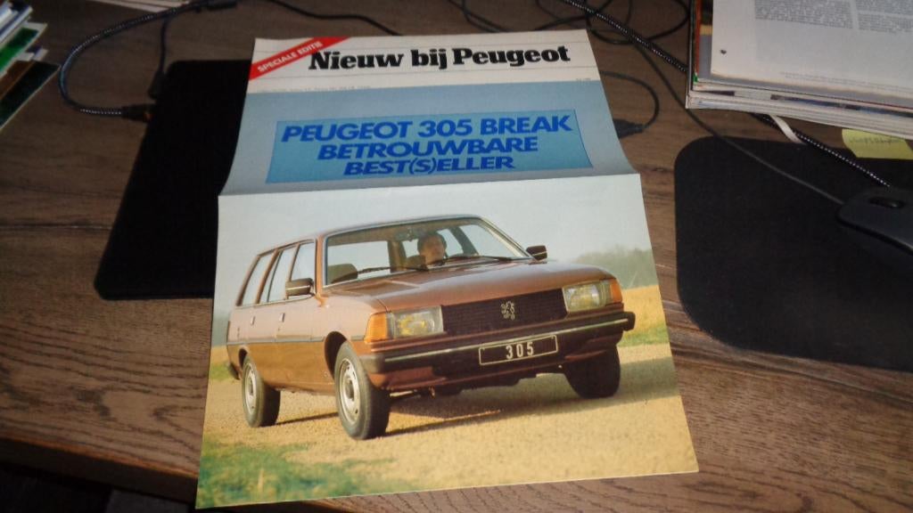 Folder  PEUGEOT  305  BREAK  ,  7-1980, Verzenden, Nieuw, Peugeot