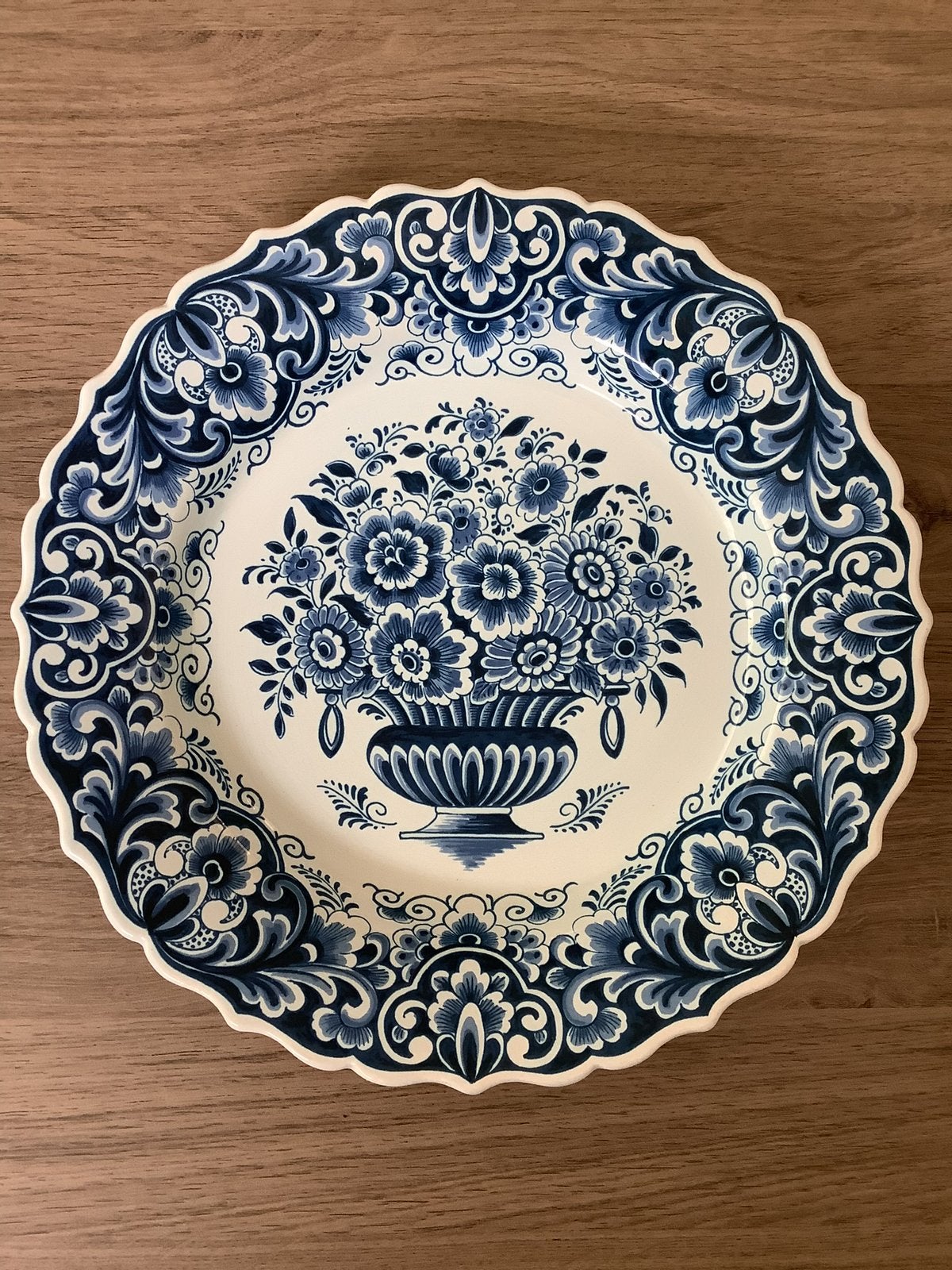 Delfts blauw bord nr. 528, Ophalen of Verzenden
