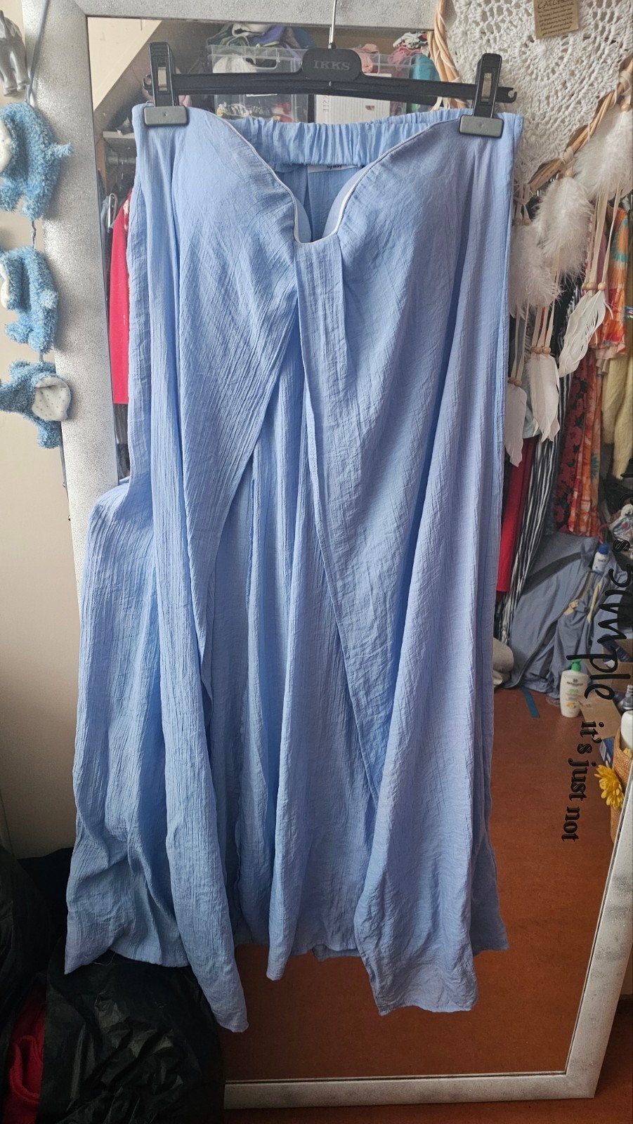 2-delige set: Lange Broek & Strapless Jurk - Elsa.M by May, Maat 38/40 (M), Elsa.M by May, Blauw, Ophalen of Verzenden