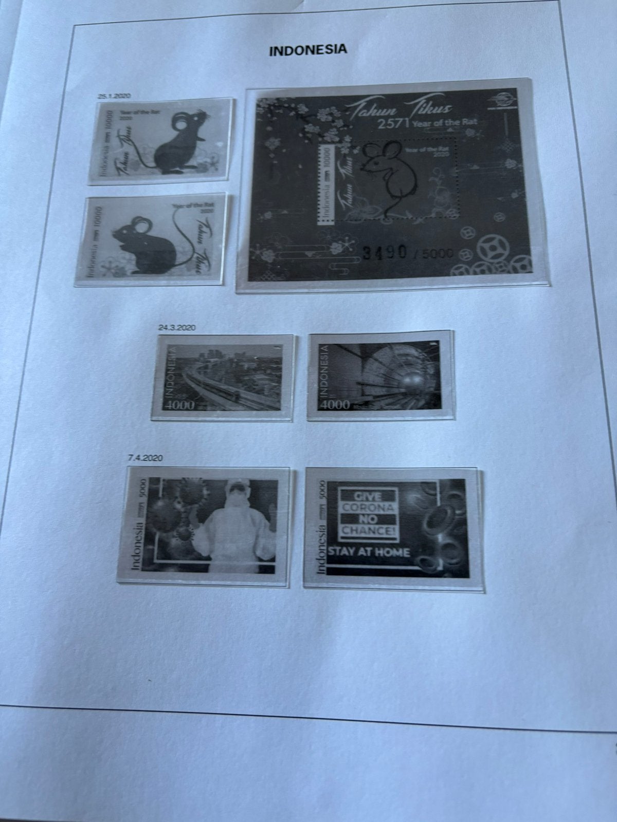 Davo luxe bladen Indonesië 2020 met stroken, Postzegels en Munten, Verzenden, Verzamelalbum