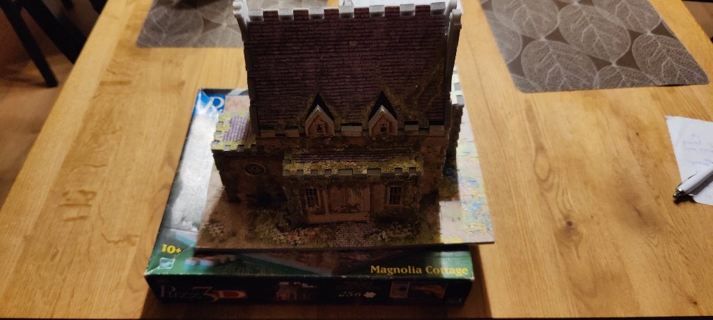 3d puzzel magnolia cottage, Ophalen of Verzenden, 500 t/m 1500 stukjes, Gebruikt, Rubik's of 3D-puzzel