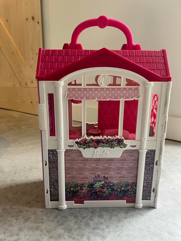 Barbie Droomhuis Draagbaar Speelhuis, Kinderen en Baby's, Speelgoed | Overig, Ophalen of Verzenden, Gebruikt, Meisje