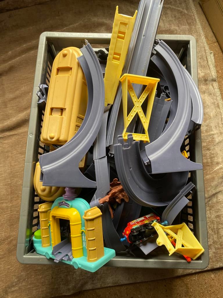 Grote set Chuggington treinen en rails, Overige merken, Racebaan, Zelf te bouwen, Ophalen of Verzenden