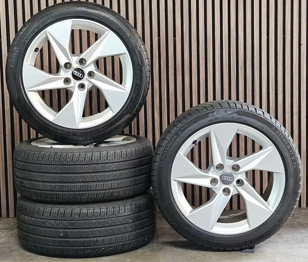 Nette 17" Orig AUDI A3 Velgen+Goede Banden 5x112 Golf Caddy, Gebruikt, -, -, Banden en Velgen