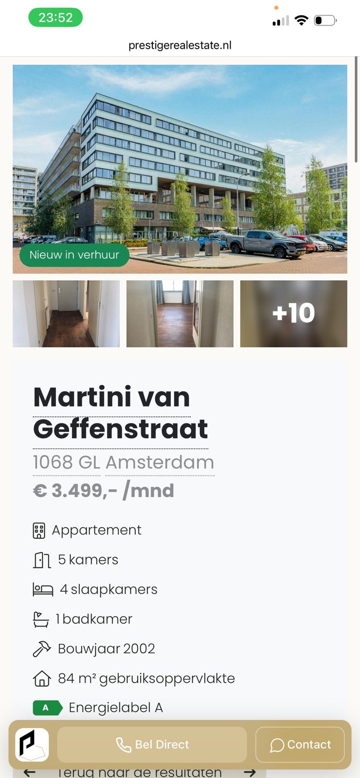 Huur /Rental woningen Amsterdam/Muiden., Huizen en Kamers, 20 tot 35 m², Amsterdam