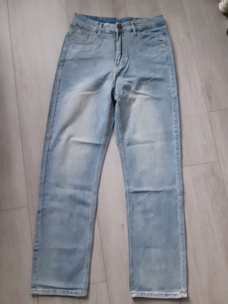 NIEUW! Shein; High waist straight/wide leg Jeans; maat M, Kleding | Dames, Spijkerbroeken en Jeans, Blauw, Nieuw, Ophalen of Verzenden