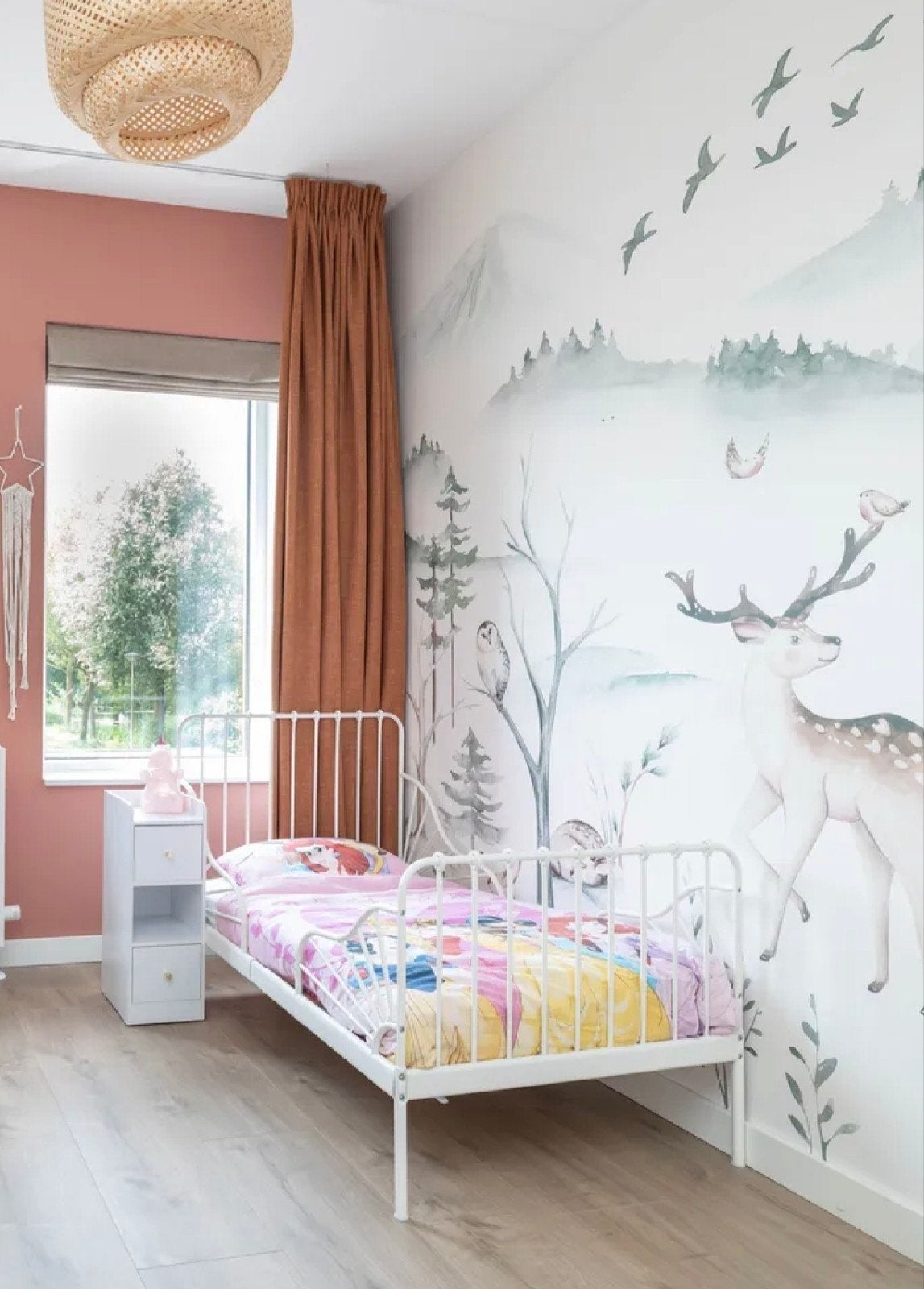 IKEA MINNEN uitschuifbaar kinderbed, wit, 85 tot 100 cm, Gebruikt, 180 cm of meer, Ophalen