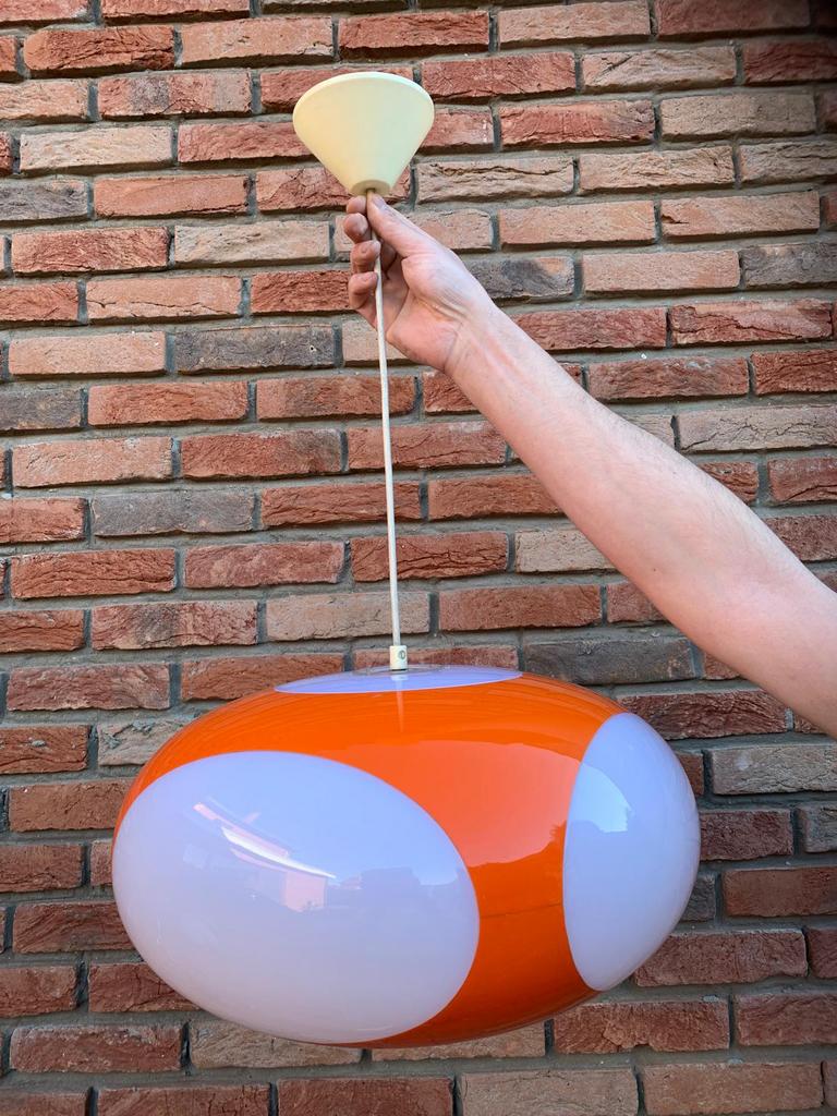 Bug eye ufo lamp massive oranje, Ophalen of Verzenden, Zo goed als nieuw, Minder dan 50 cm