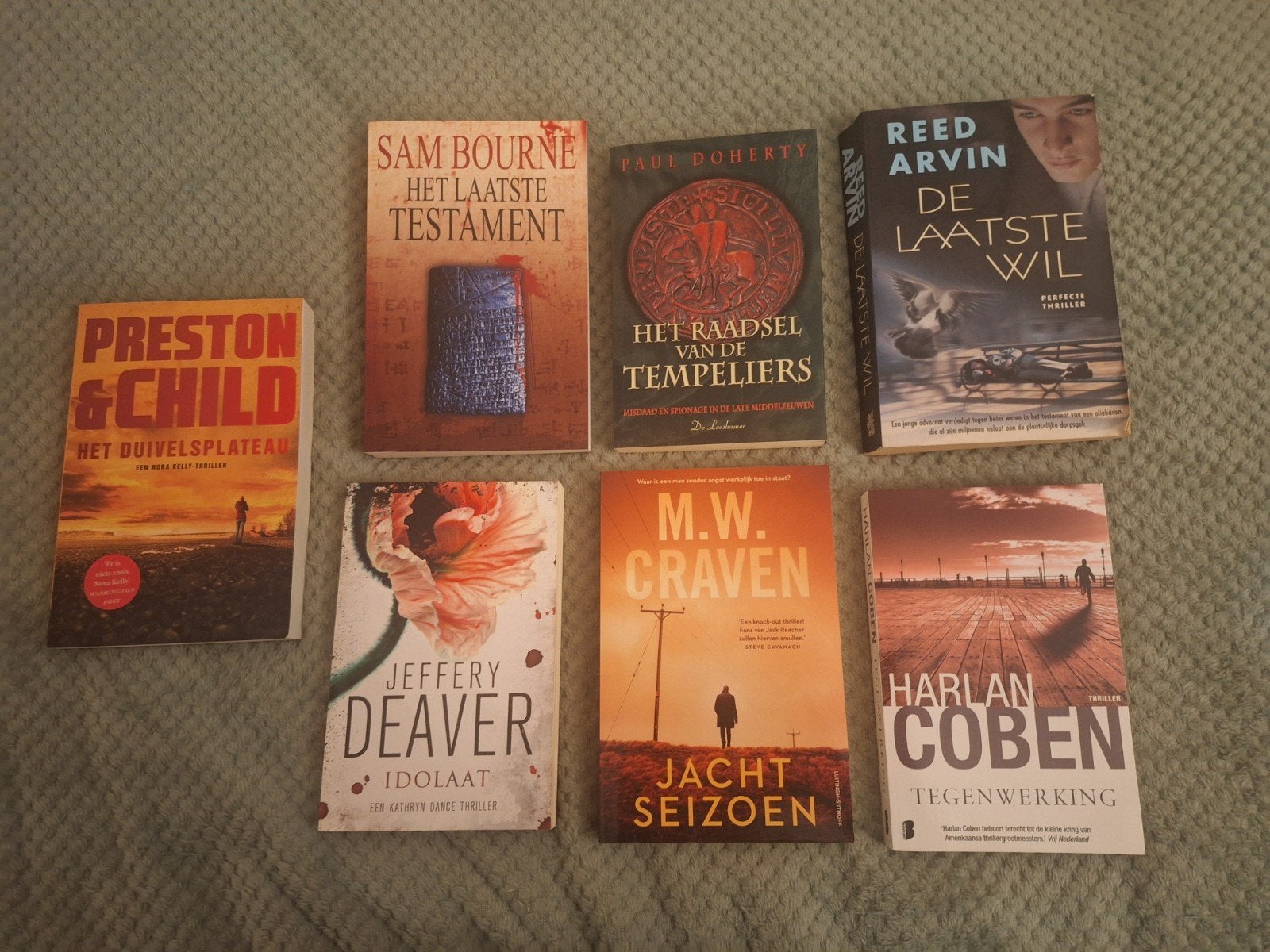 Thrillers 7 boeken, ook apart te koop, Ophalen of Verzenden