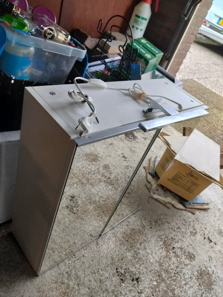 spiegelkast badkamerkast met verlichting, Ophalen, Spiegelkast, 50 tot 100 cm, Zo goed als nieuw