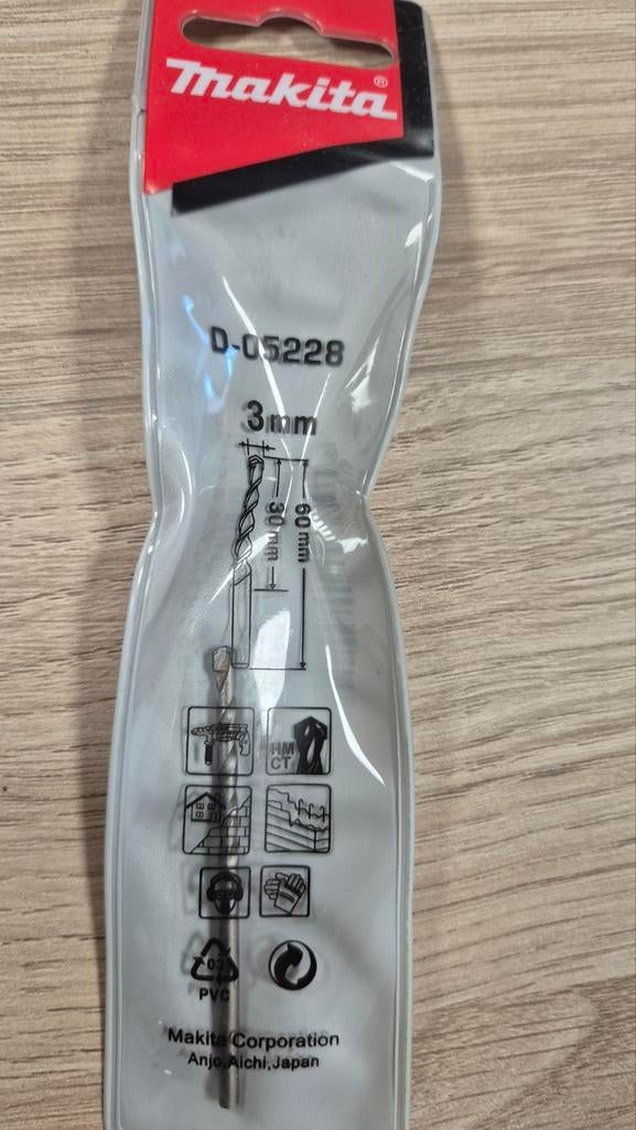 Makita boor 3mm D-05228, Ophalen of Verzenden
