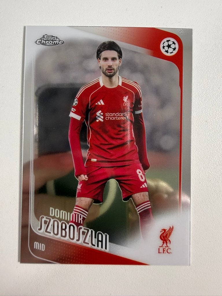 78 Dominik Szoboszlai Topps Chrome 2025-26, Ophalen of Verzenden, Nieuw, Buitenlandse clubs, Poster, Plaatje of Sticker