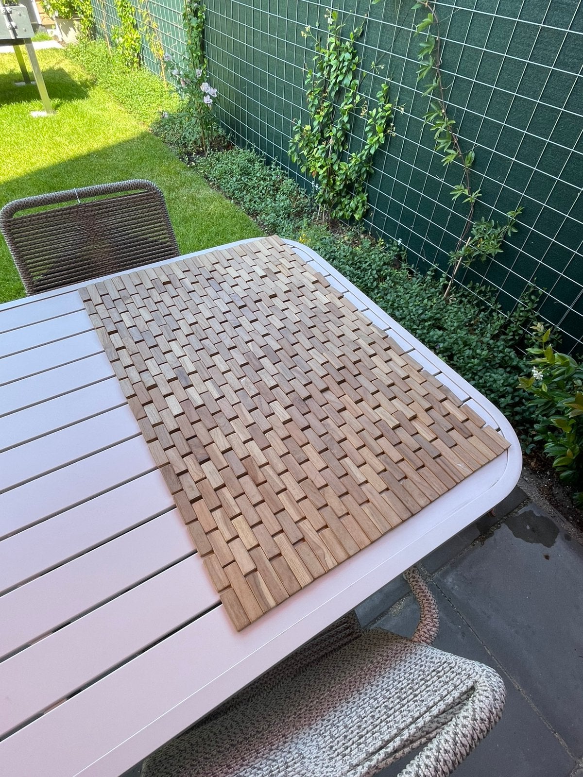 Houten (bad)mat, Ophalen of Verzenden, Zo goed als nieuw