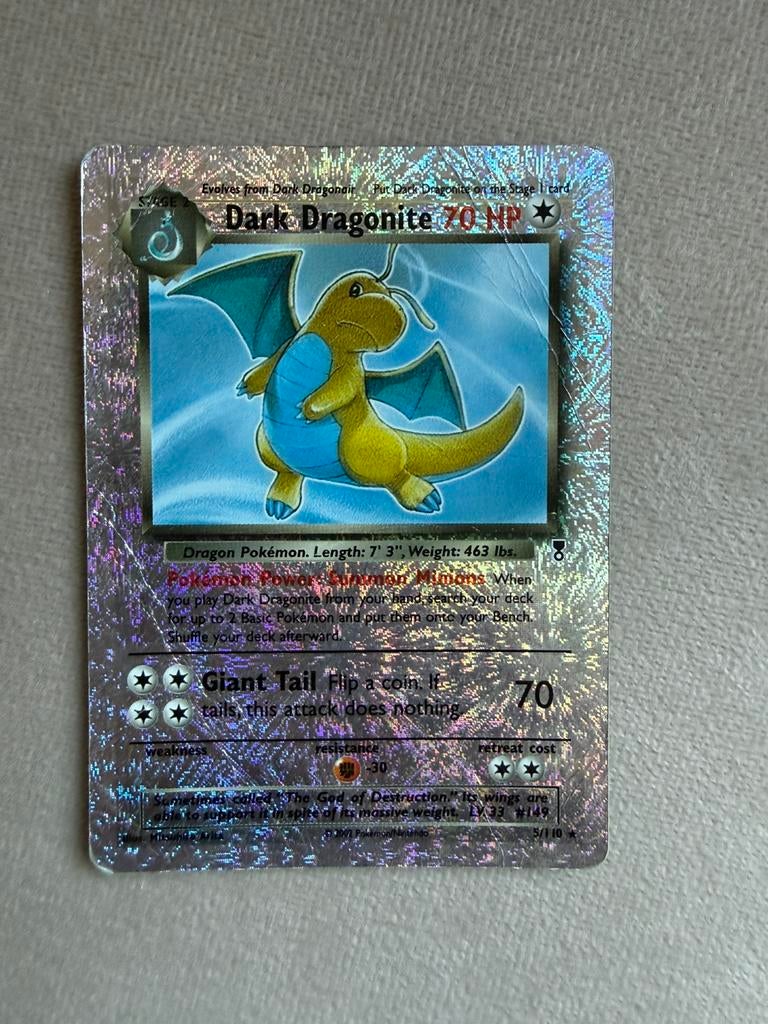 Dark Dragonite 5/110 / 2002 / Legendary Collection, Hobby en Vrije tijd, Verzamelkaartspellen | Pokémon, Gebruikt, Ophalen of Verzenden