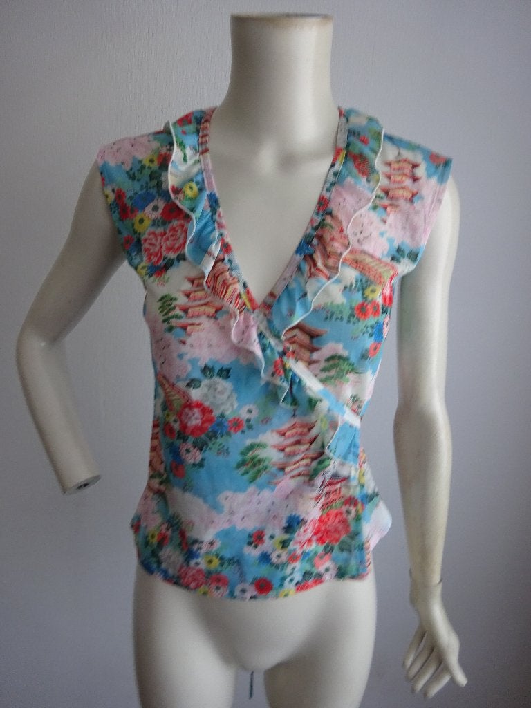King Louie wikkelblouse mt S, Kleding | Dames, Maat 38/40 (M), Meerkleurig, Ophalen of Verzenden, Zo goed als nieuw