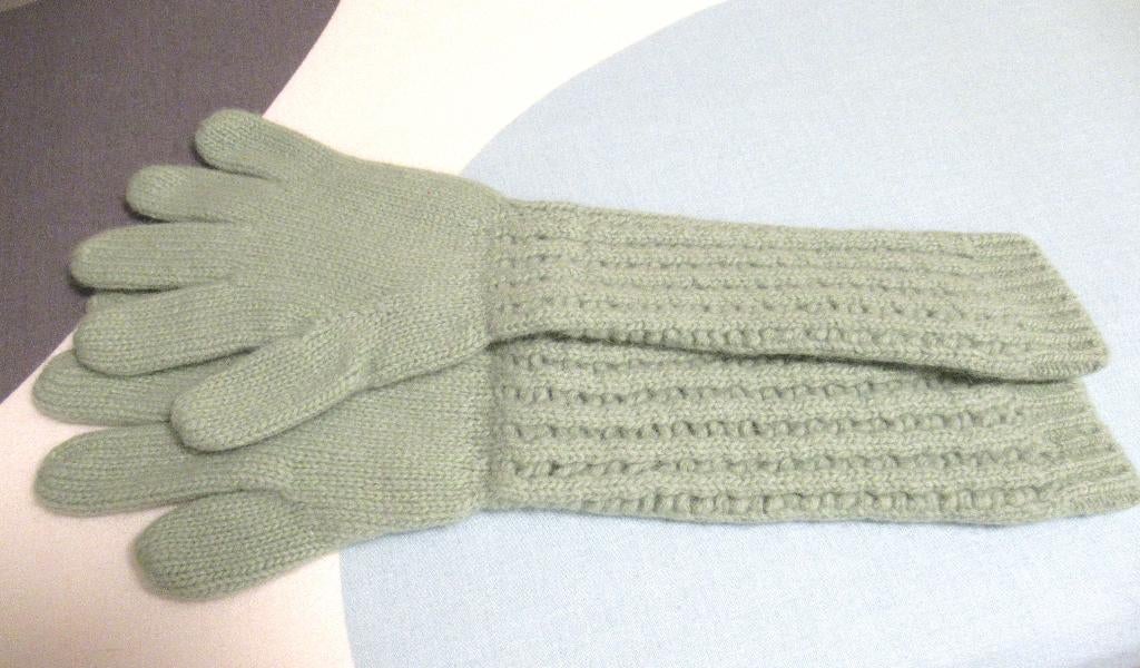 InWear groene wollen handschoenen, mt 7 / 7,5, Maat 38/40 (M), Verzenden, Nieuw, Inwear
