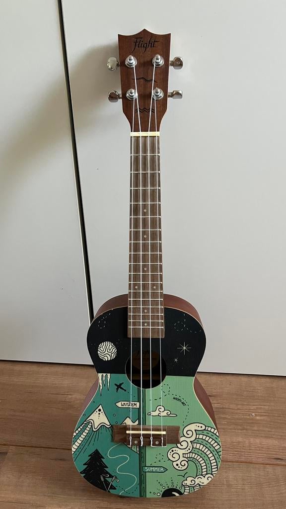 Ukele Flight Art serie AUC-33 Two Seasons, Muziek en Instrumenten, Snaarinstrumenten | Gitaren | Bas, Ophalen, Zo goed als nieuw