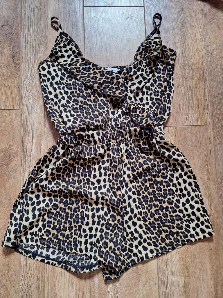 Papillonne playsuit luipaardprint maat 36, Kleding | Dames, Ophalen of Verzenden, Nieuw, Maat 36 (S)