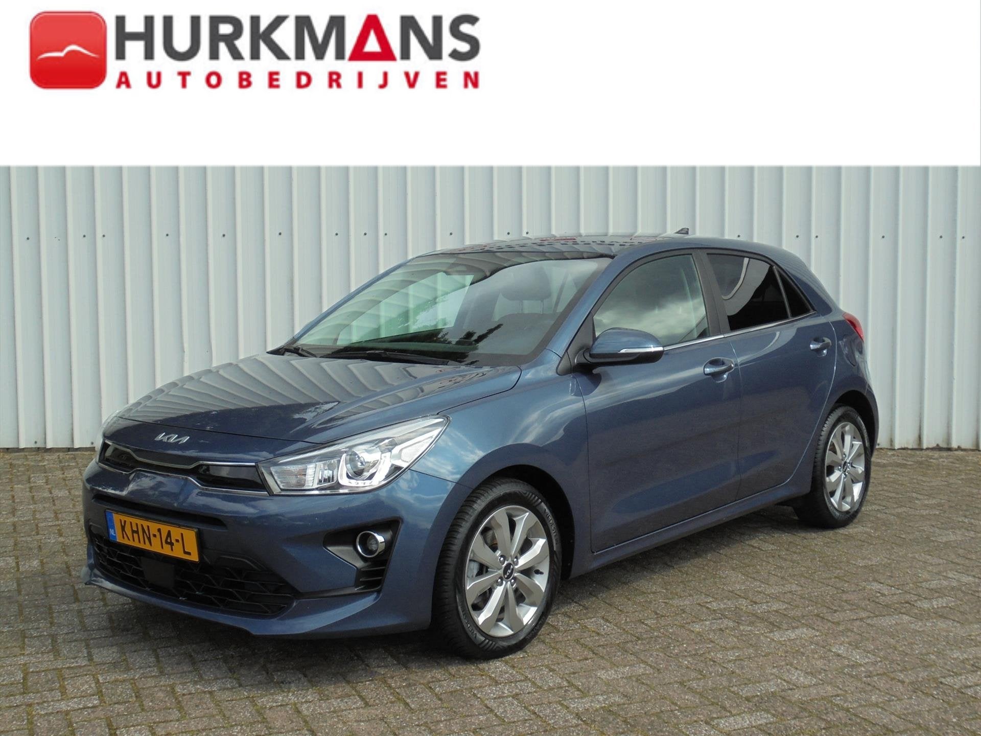 Kia Rio 1.0 T-GDI 100PK AUTOMAAT DYNAMICLINE NAVI, Auto's, Automaat, Gebruikt, Blauw, Bedrijf