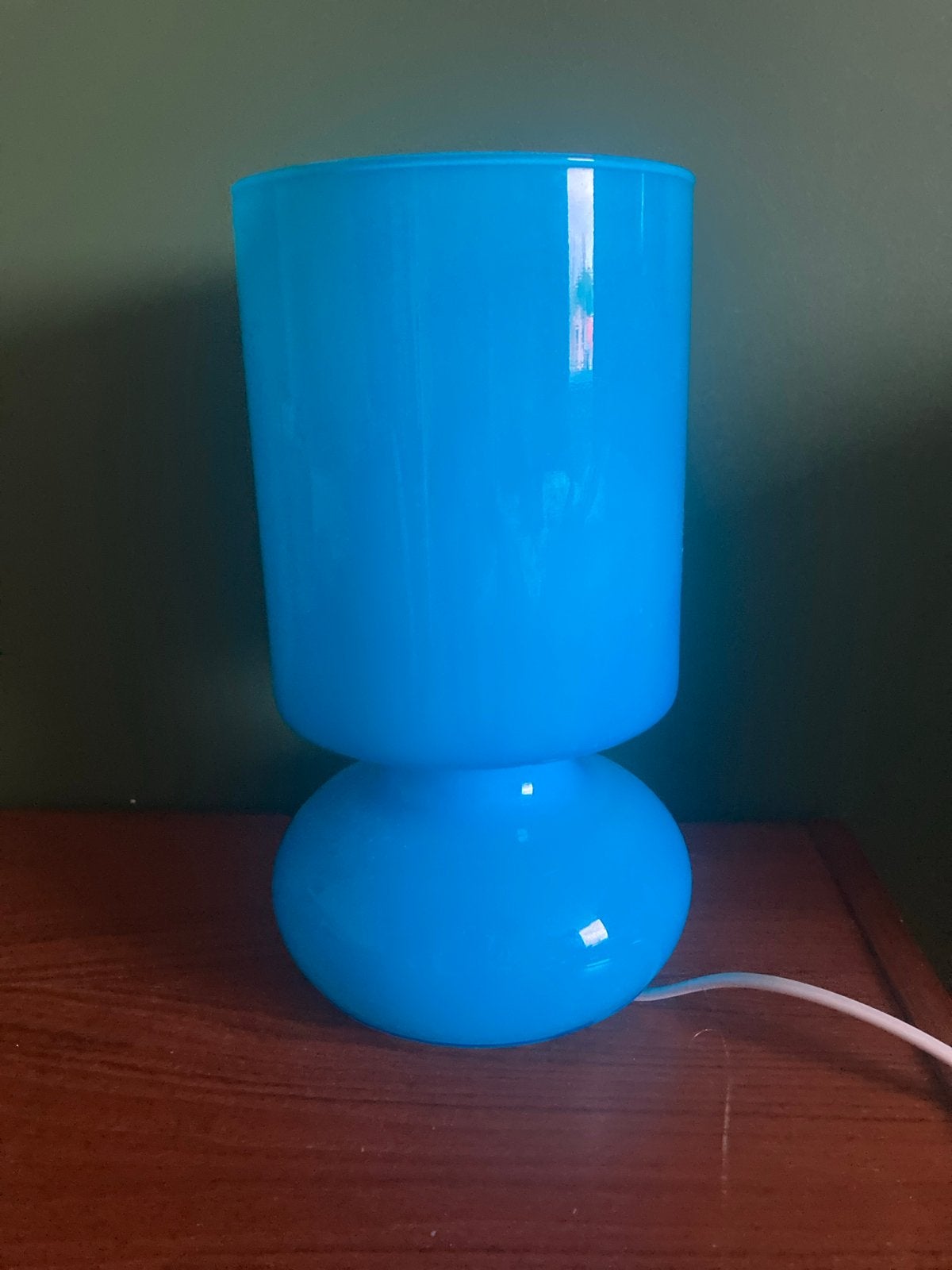 IKEA jaren 80 tafellamp blauw - sfeerlamp, Blauw, Gebruikt, E14 (klein), Ophalen of Verzenden