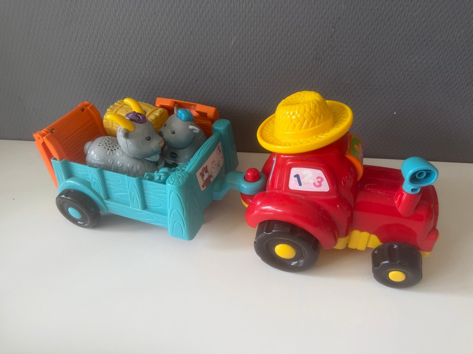 VTech Toet Toet Boerderij Tractor met aanhanger en dieren, Ophalen, Gebruikt