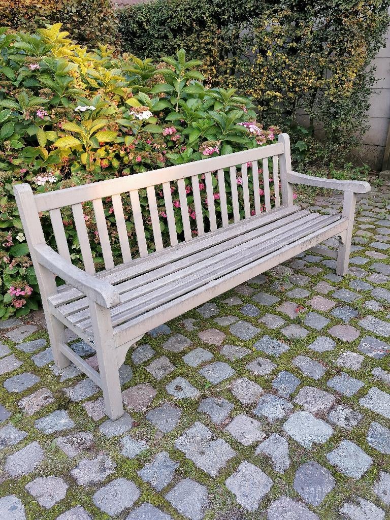 Tuinbank teakhout, Tuin en Terras, Ophalen, Zo goed als nieuw, Teakhout