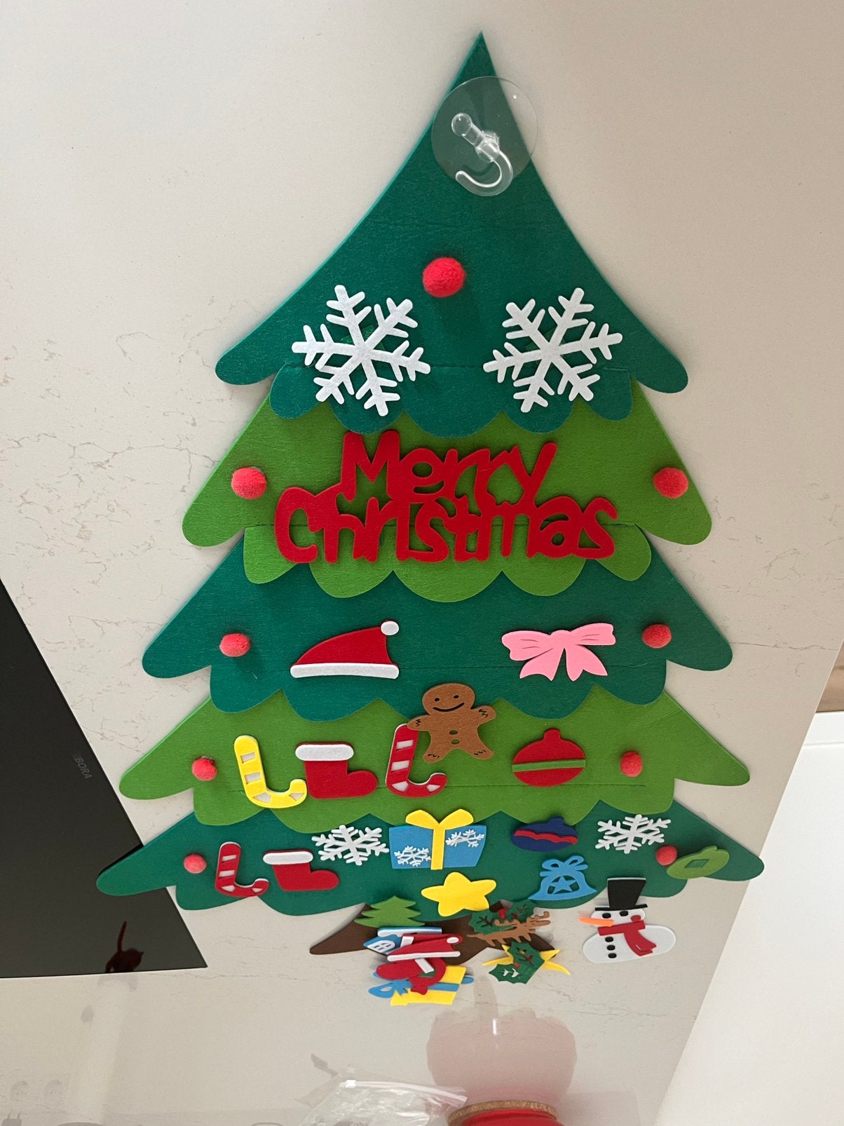 Vilten kerstboom met heel veel figuurtjes, Ophalen of Verzenden, Zo goed als nieuw