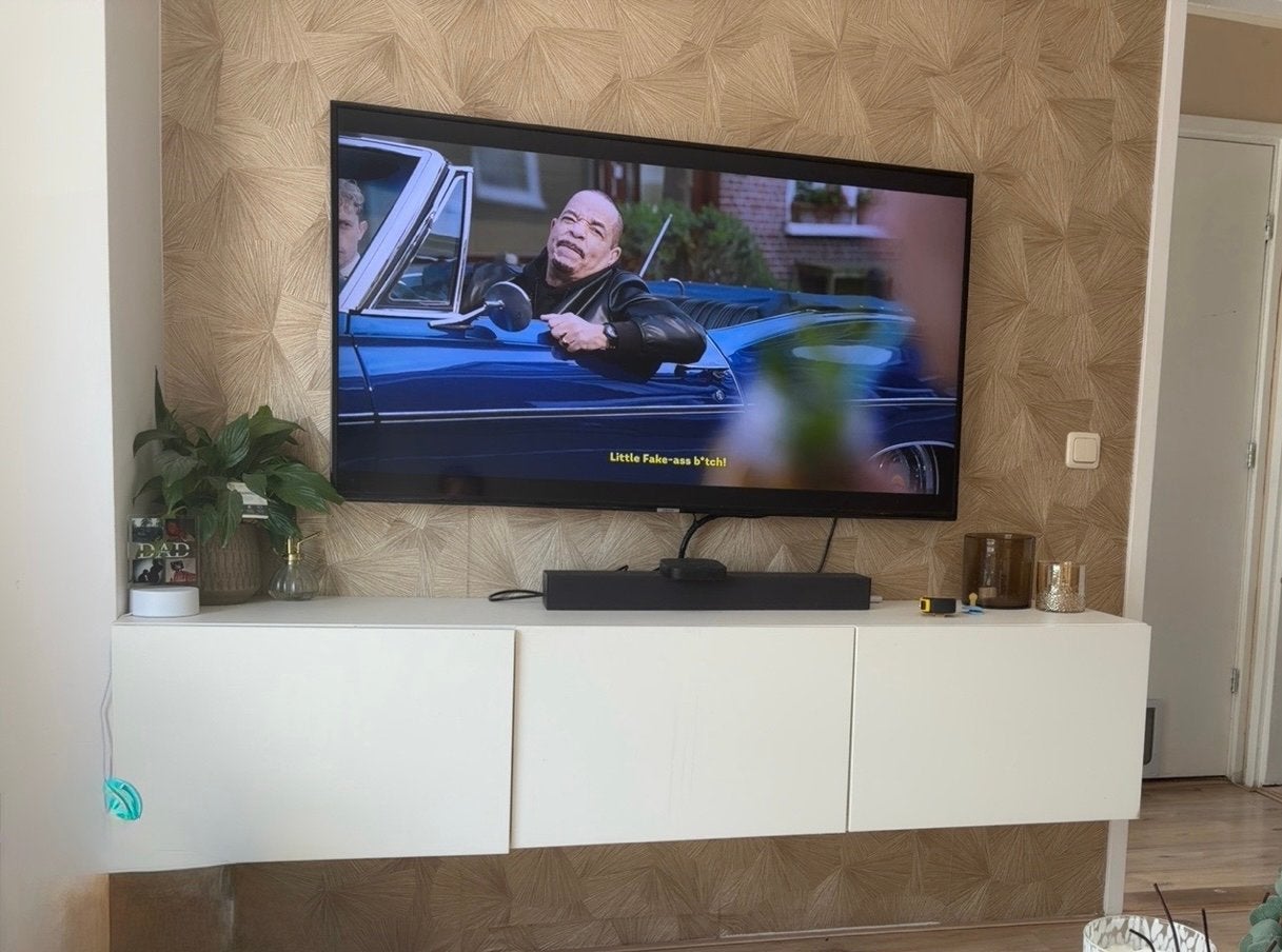IKEA Besta TV-meubel 180x42x38 cm - Wit, Ophalen, Gebruikt, 150 tot 200 cm, Minder dan 100 cm