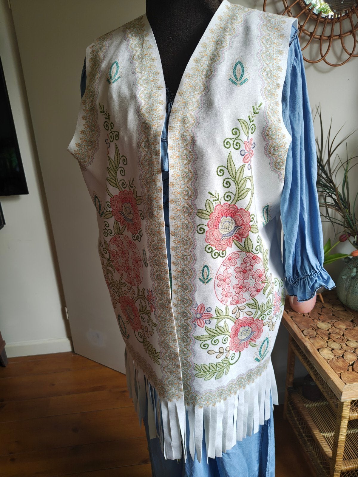 suedine vest maat l xl xxl Ibiza boho, Ophalen of Verzenden, Zo goed als nieuw, Maat 46/48 (XL) of groter