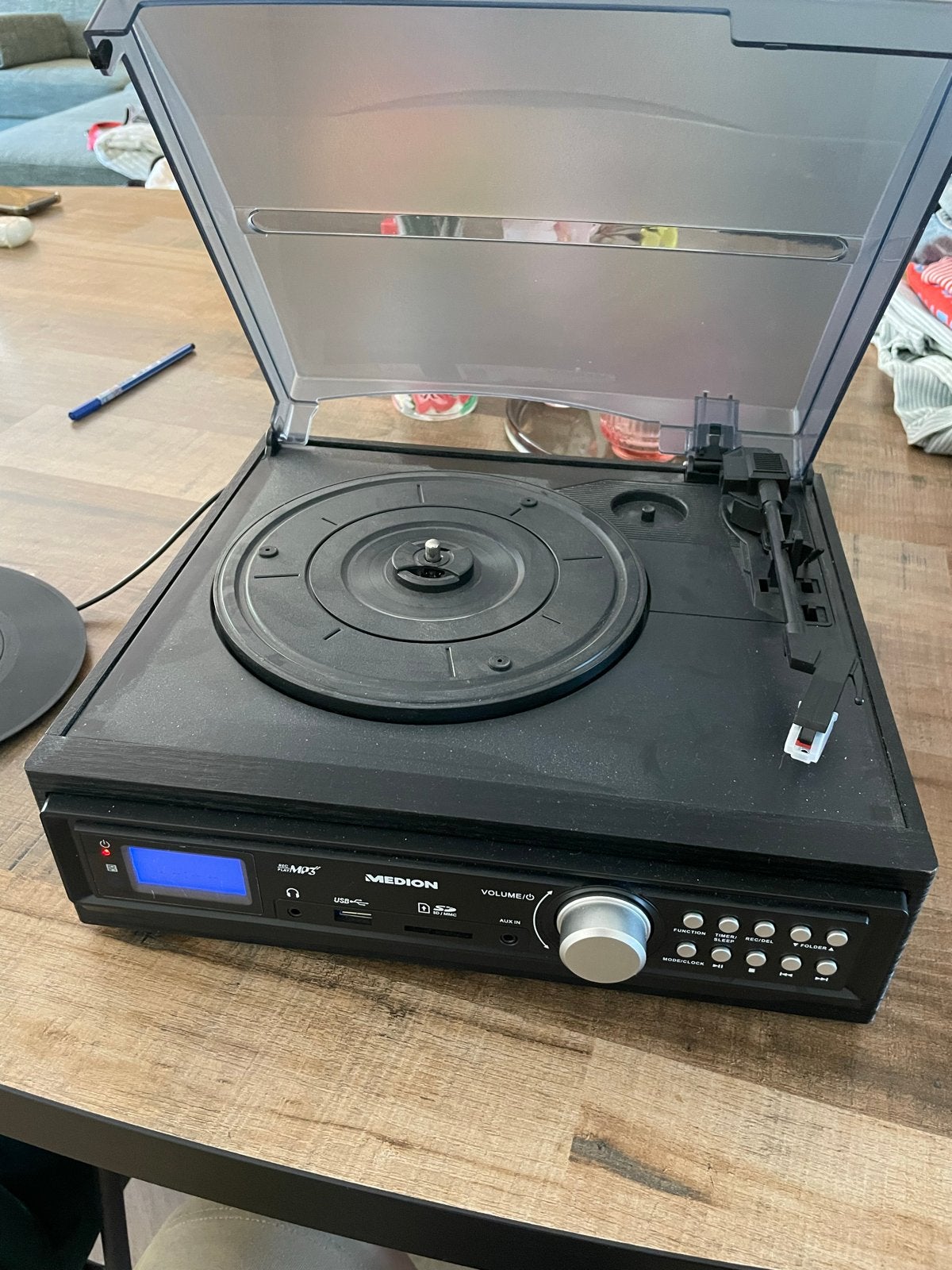 Medion Digitale Platen- en Cassettespeler (MD 43713), Overige merken, Gebruikt, Ophalen of Verzenden, USB-aansluiting