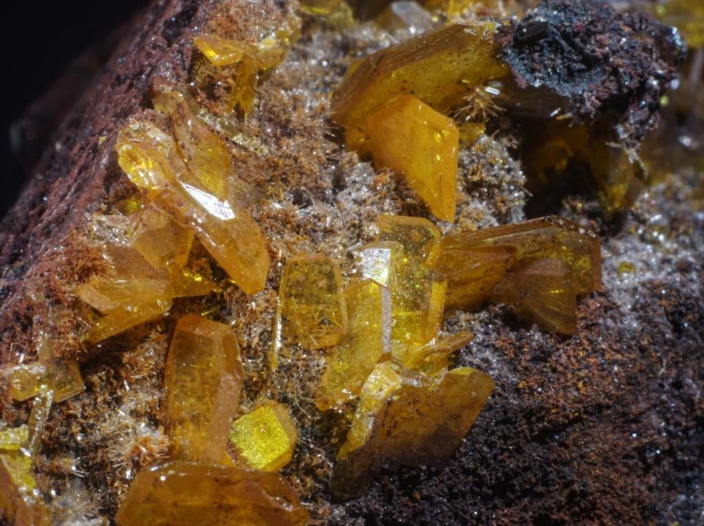 **TOP** WULFENIET kristallen uit de Erupcion mijn, Mexico, Ophalen of Verzenden, Mineraal